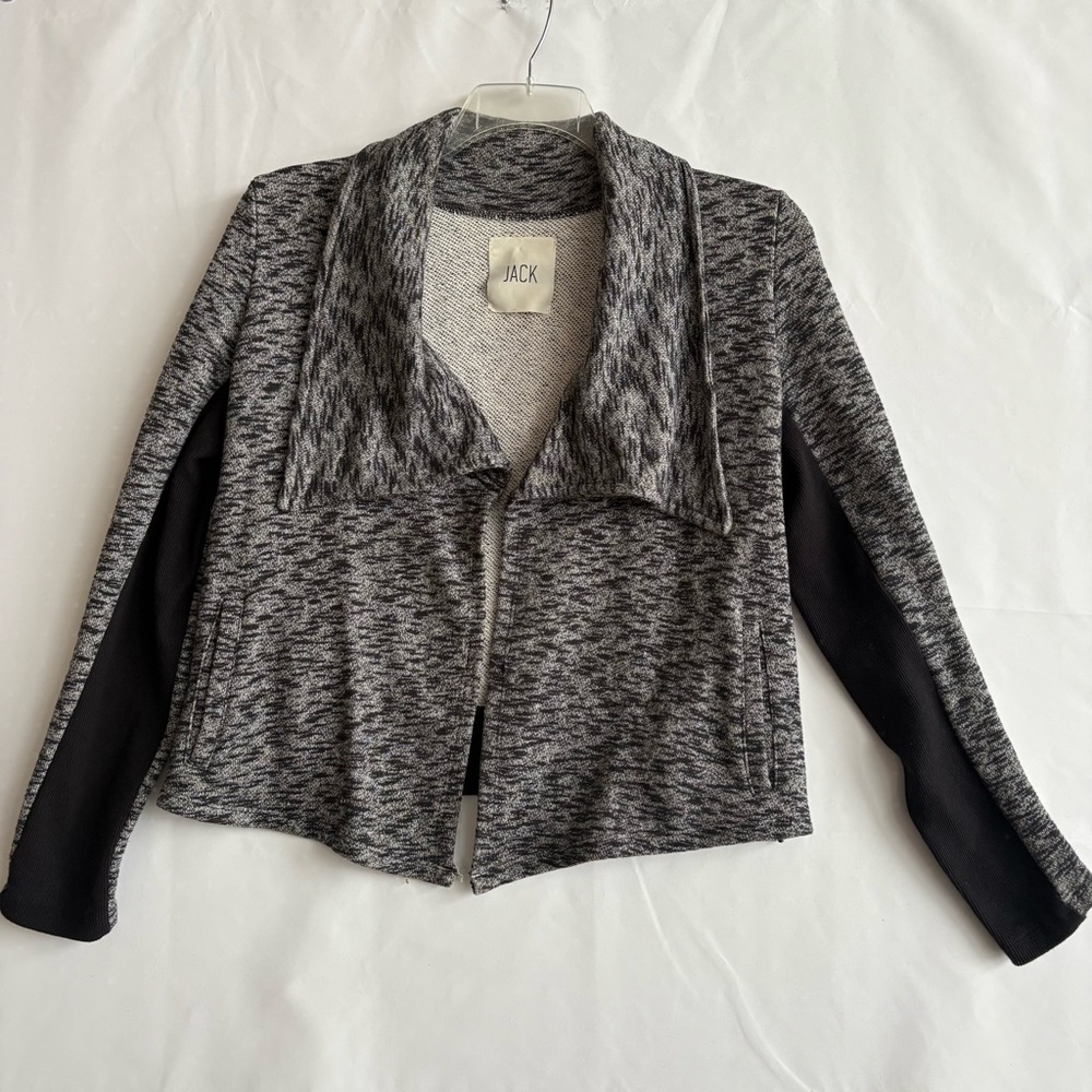 Jack by BB Dakota Gray and Cream Knit Jacket